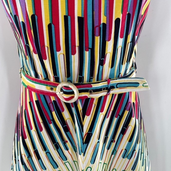 Tracy Reese New York Colorful Strapless Silk Cotton Blend Dress Size 4 Cocktail - Picture 10 of 12